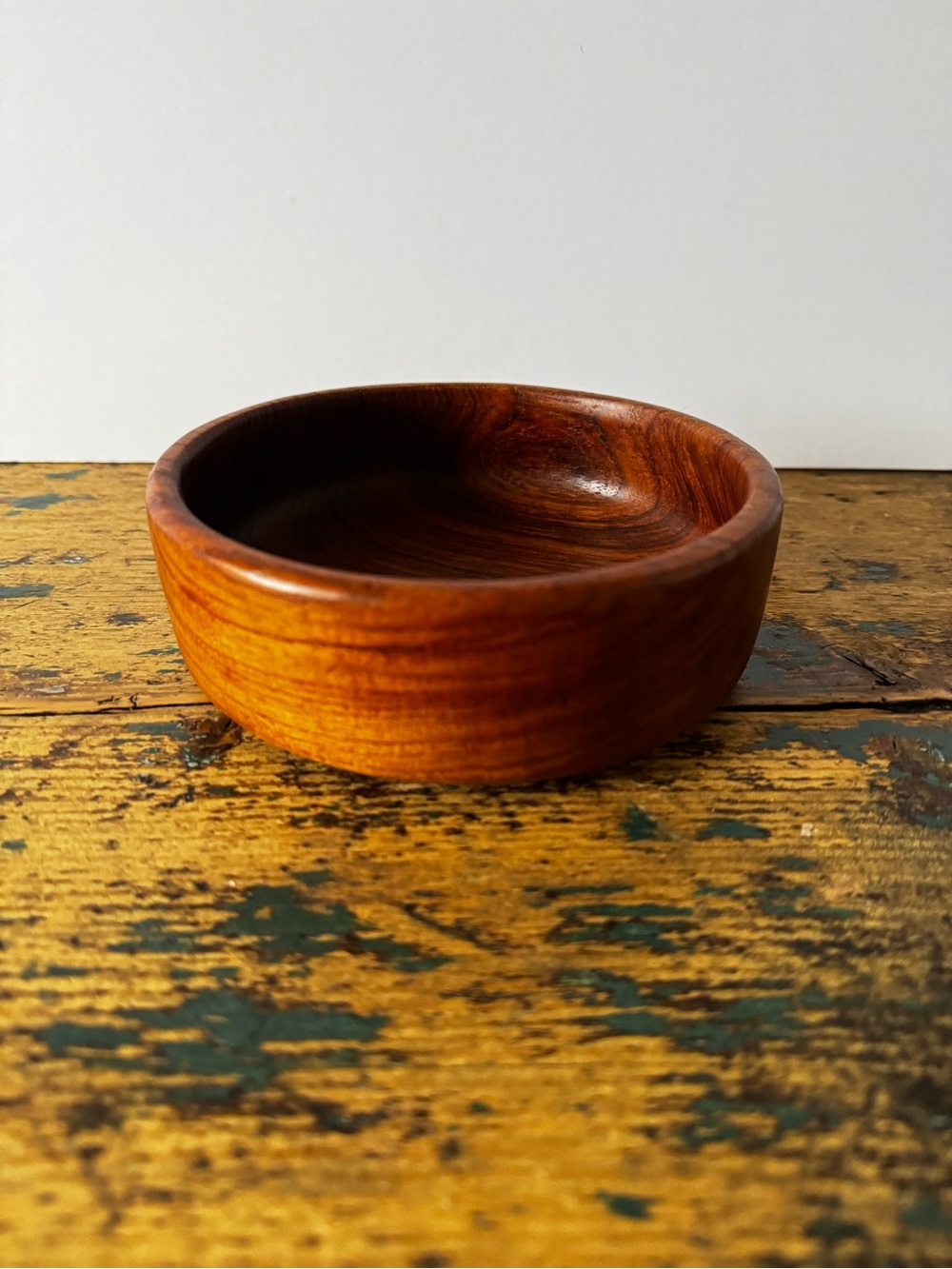 Handcrafted Small Wooden Serving Bowl - Brown